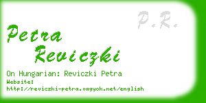 petra reviczki business card